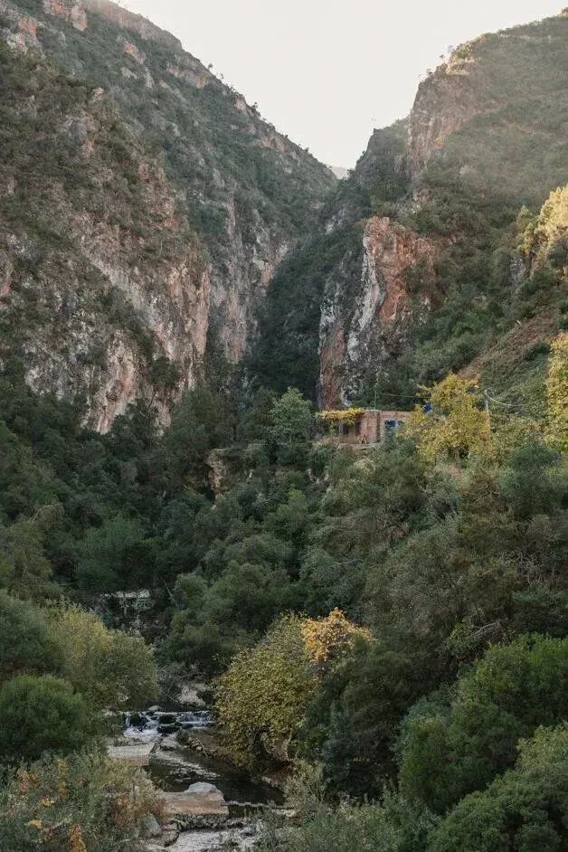 Akchour waterfalls and natural pools near Chefchaouen, Morocco