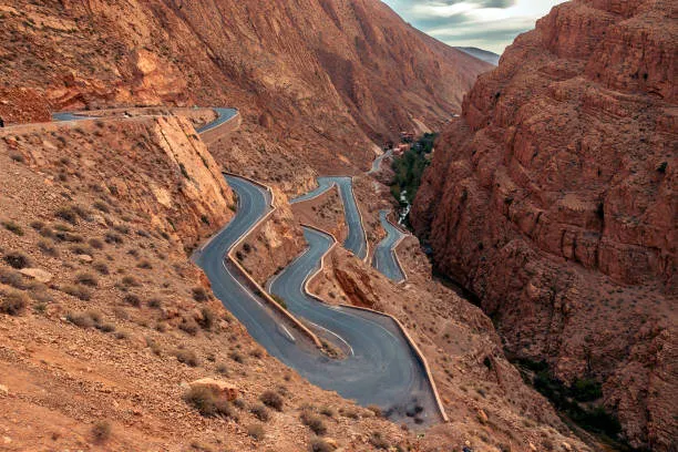 Terraced fields and kasbahs in the Dades Valley, Morocco