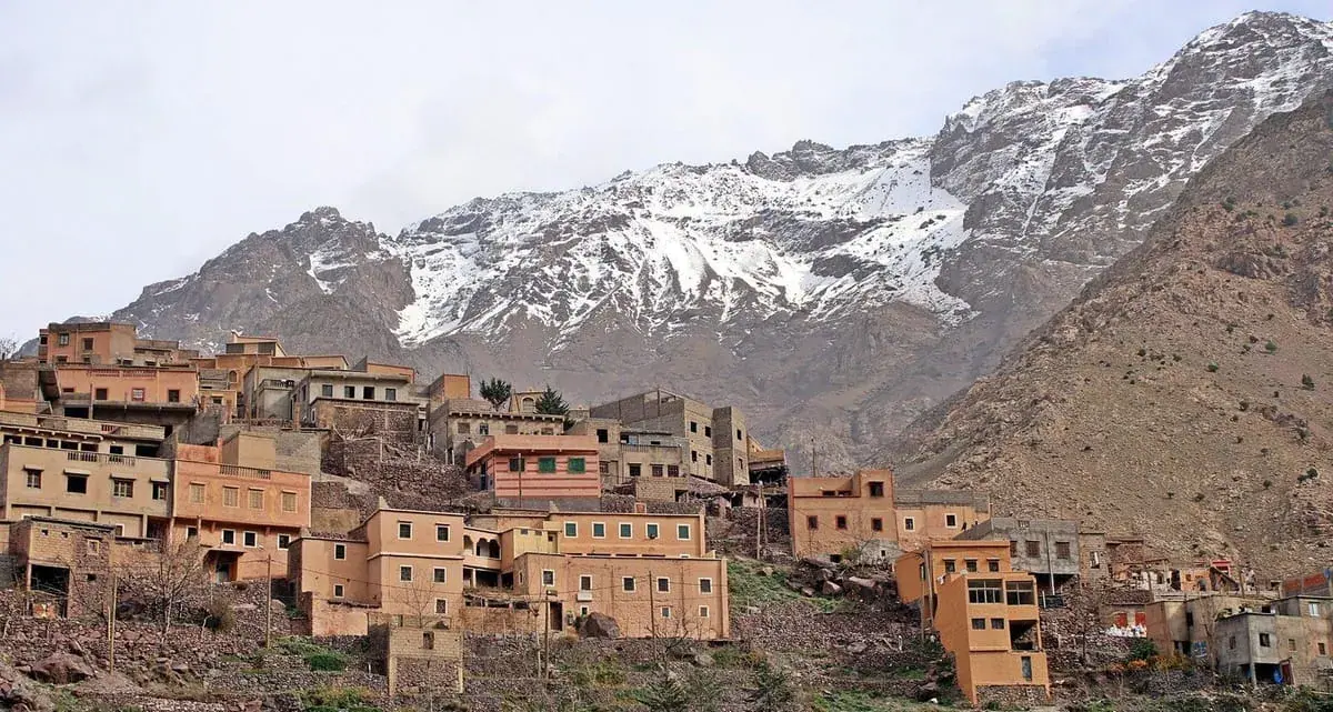Mountain village of Imlil in the High Atlas, Morocco